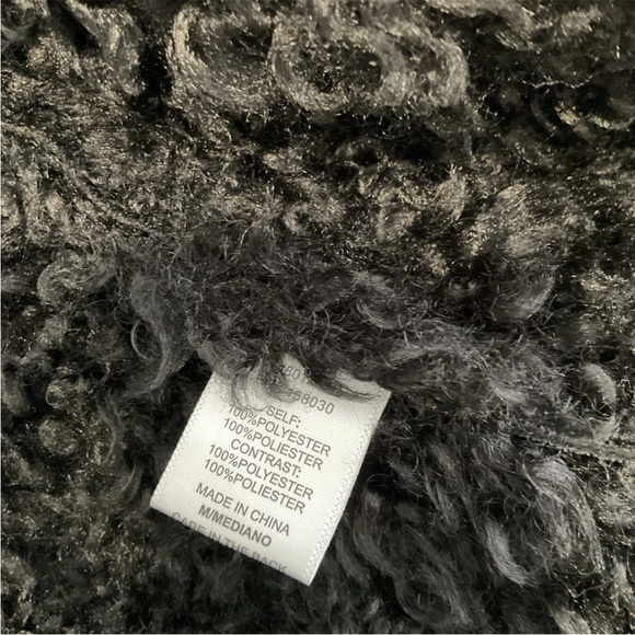 Love Tree Faux Suede/Fur Black Jacket NWT Size Medium - Picture 10 of 15